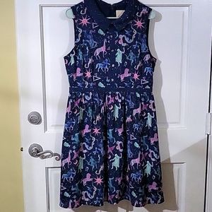 Modcloth Astronomical Signs Fit and Flare Dress